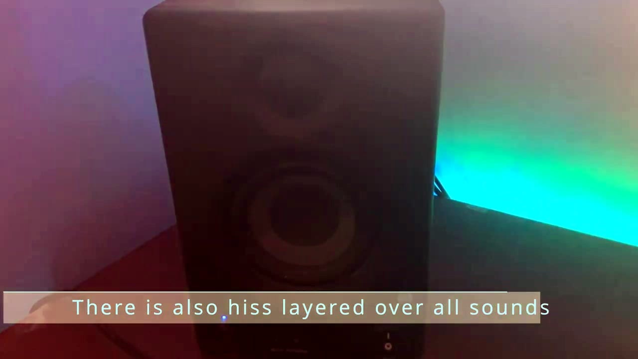 Powered Eris 3.5 showing hiss over all playback