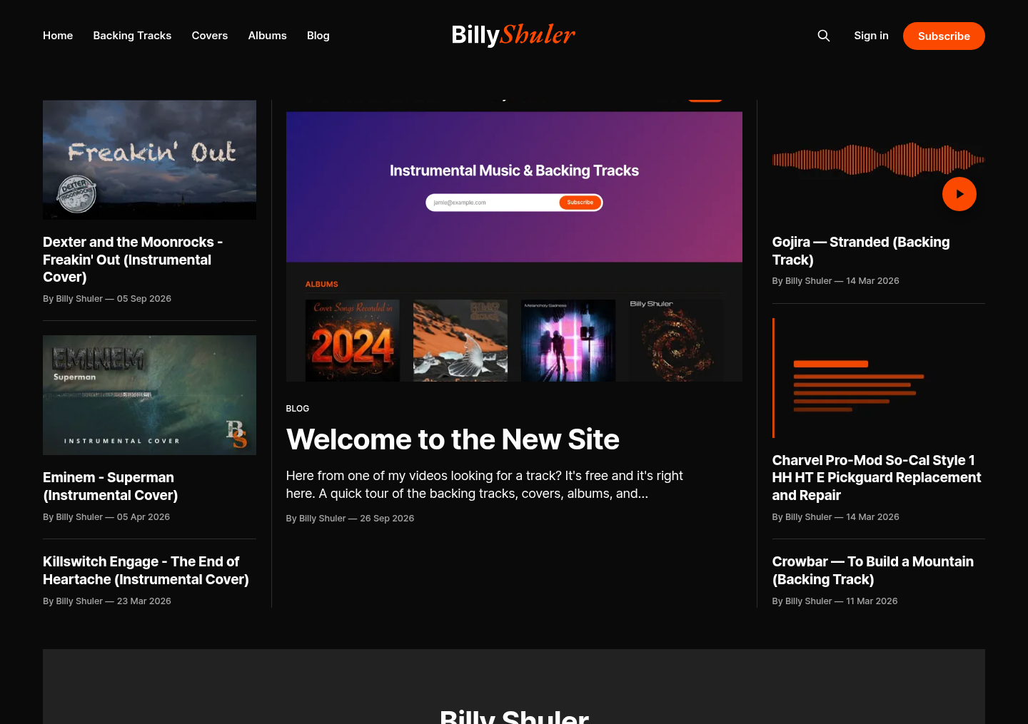 The Billy Shuler homepage